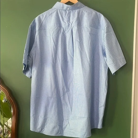 Duluth Trading Co Men's XL Blue & White Plaid Relaxed Fit Button Down Shirt - Picture 7 of 7